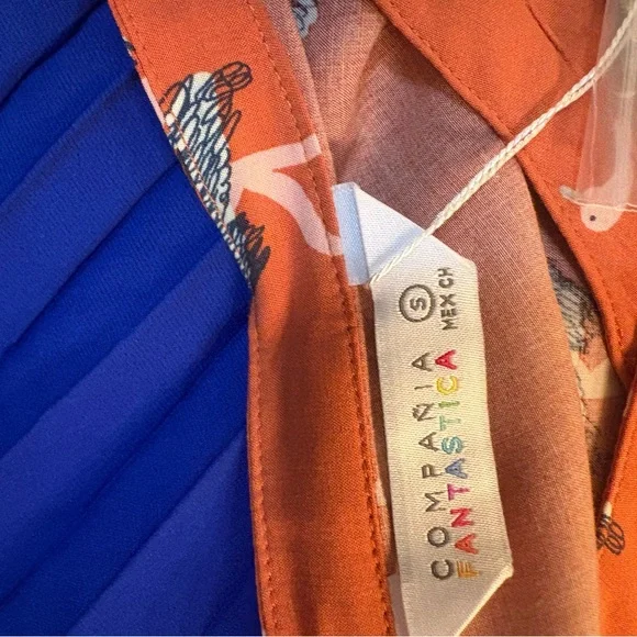 Orange Ostrich Print Blouse - Picture 3 of 4